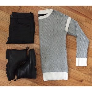 VINCE Honeycomb Knit Cotton Sweater